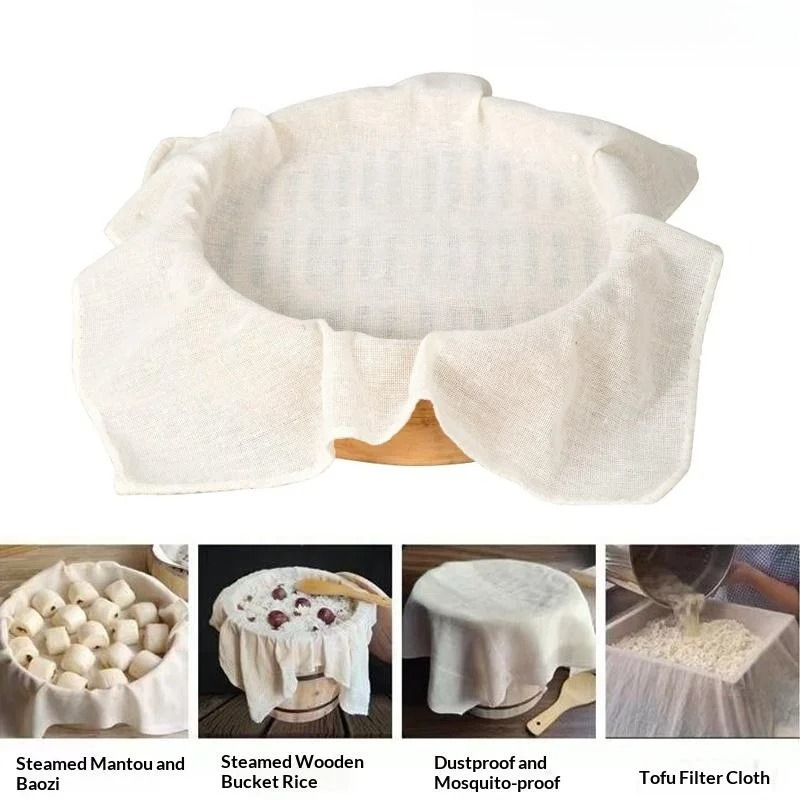 Kitchen Baking Drawer - 3Pcs Pure Round Cotton Steamer Cloth