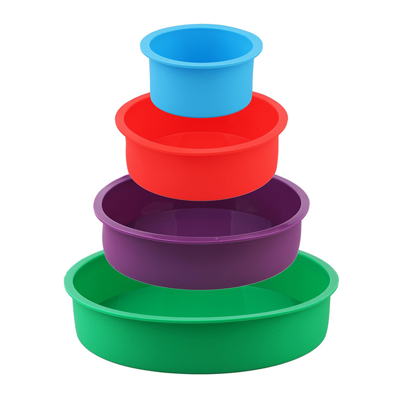 Springform Pan Set - 4 6 8 10inch Silicone Round