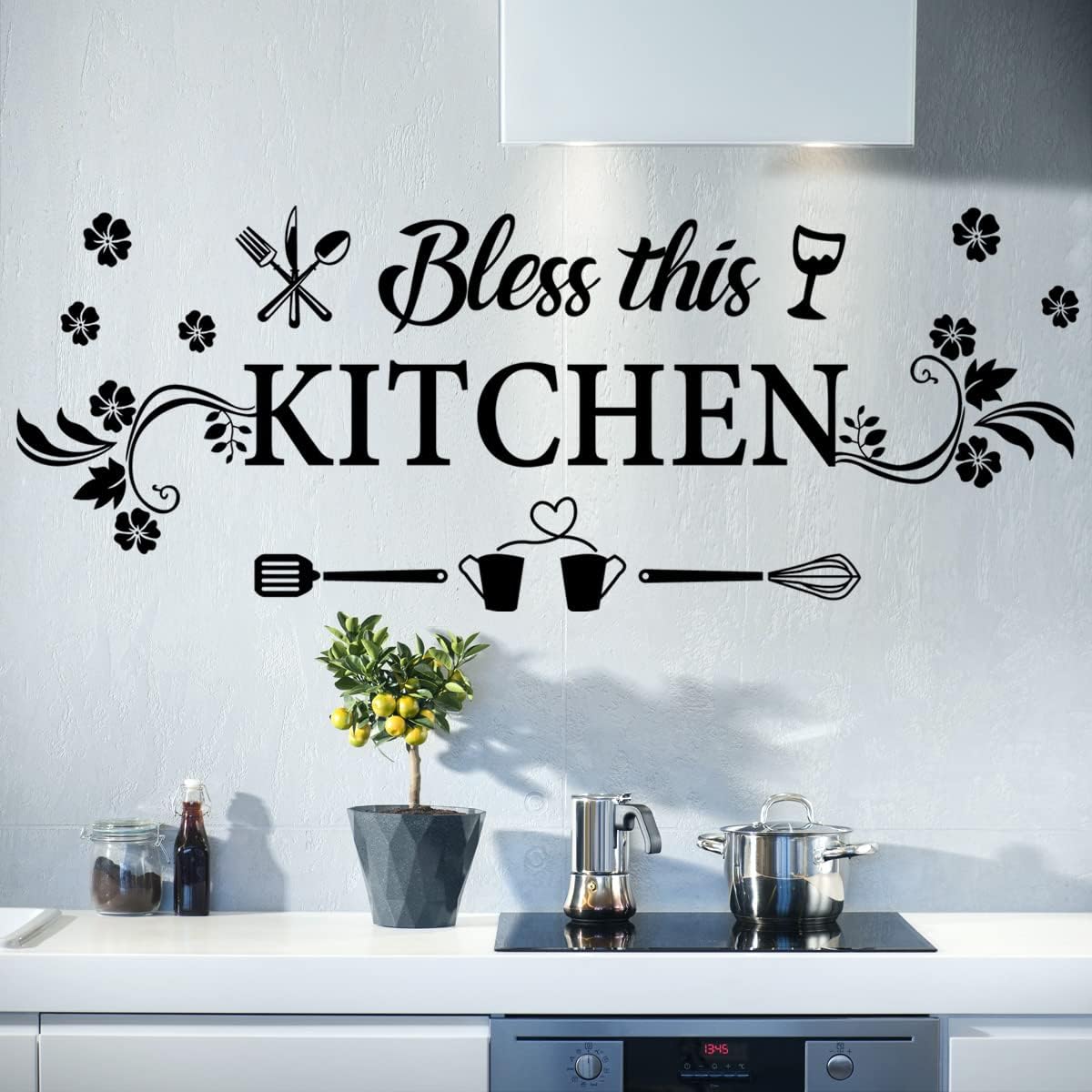 Kitchen Paper For Baking - Bless This Kitchen Wall Decal with
