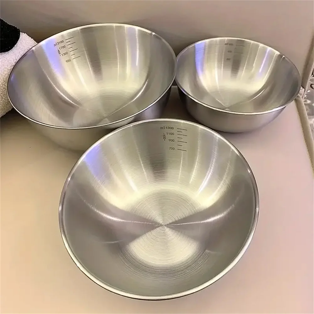 Kitchen Zain - 1-3 Stainless Steel Bowl Set with