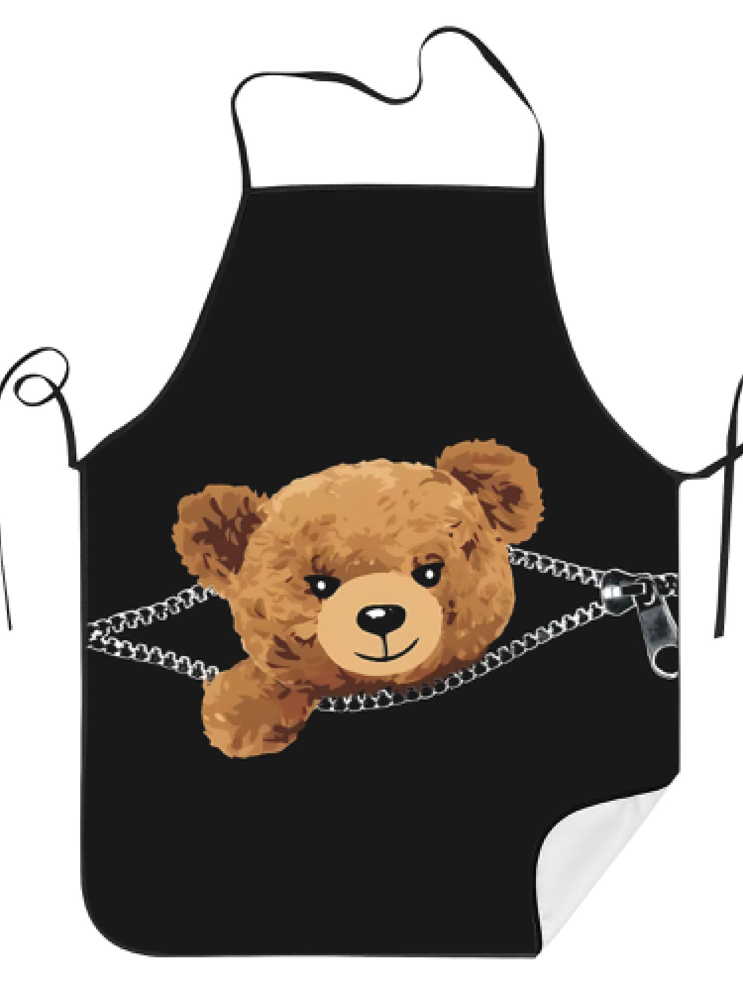 1pc Zipper Bear Apron Cute Ted - Kitchen Baking Background reseña y precio