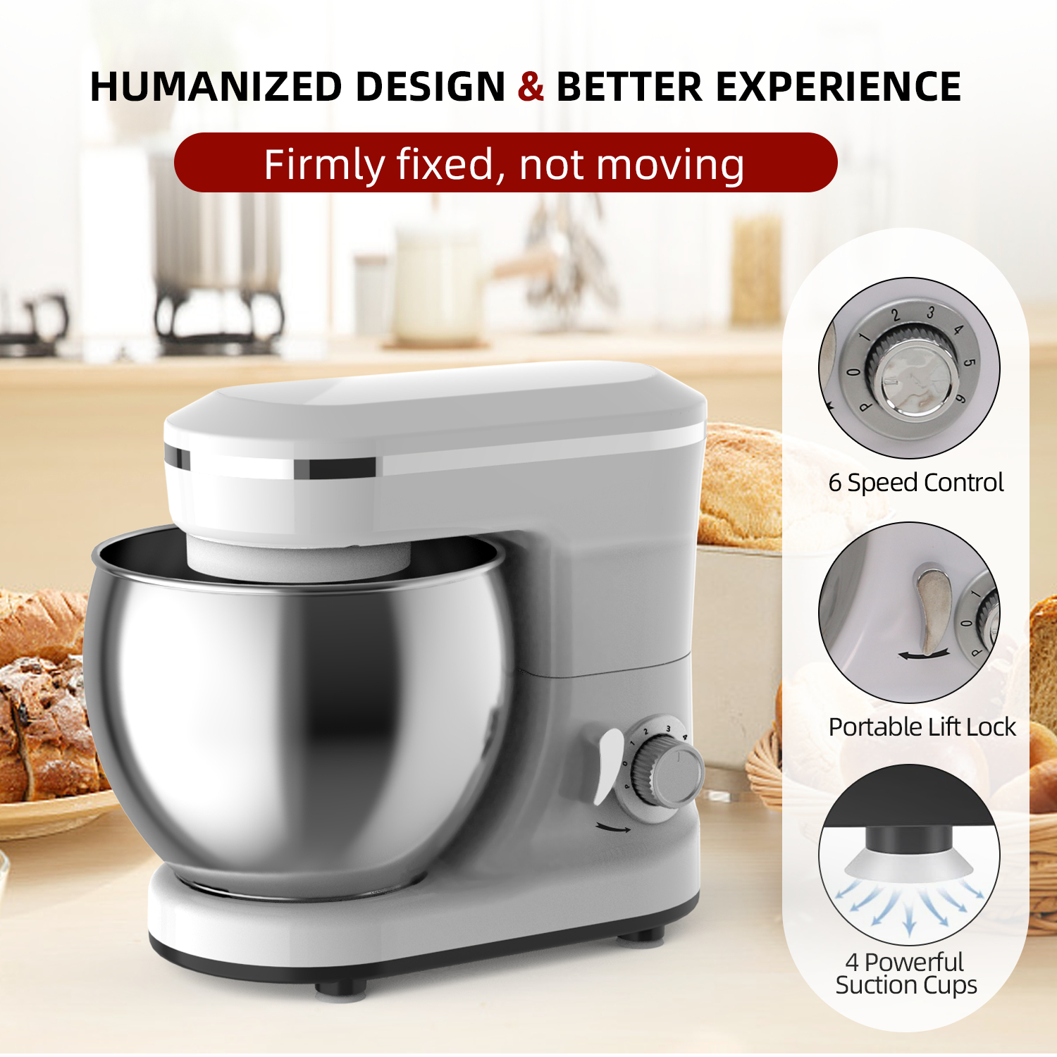 5L Multifunction Electric Stan - Kitchen Robot Baking reseña y precio