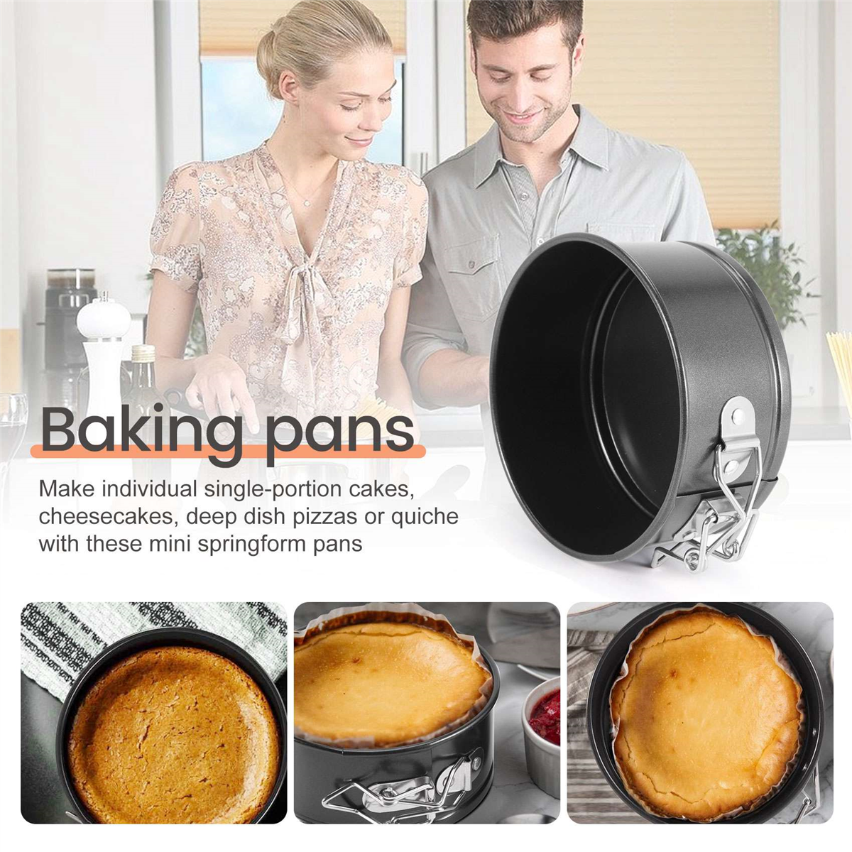 4-Inch Mini Springform Pan Set - Springform Pan Set reseña y precio