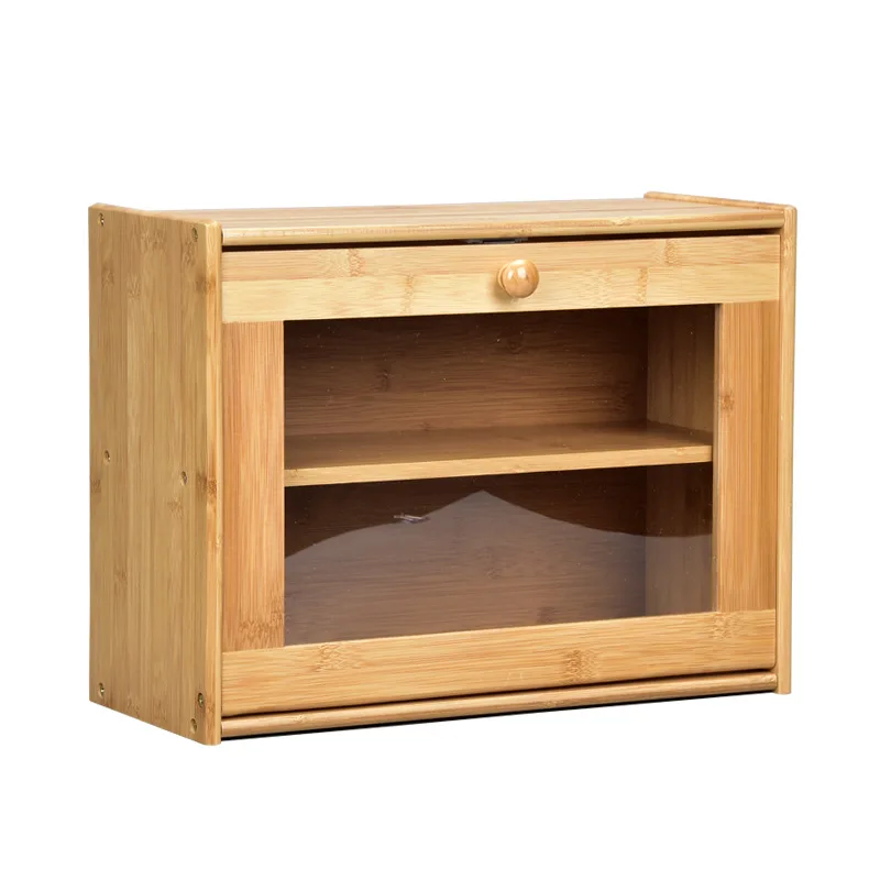 Bamboo Bread Box Storage Box D - Kitchen Zain reseña y precio