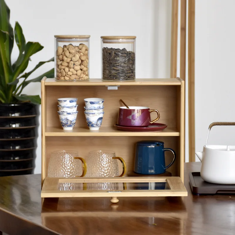 Bamboo Bread Box Storage Box D - Kitchen Zain reseña y precio