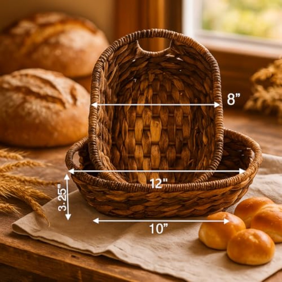 Handwoven Oval Wicker Baskets  - Baking Kitchen Set reseña y precio