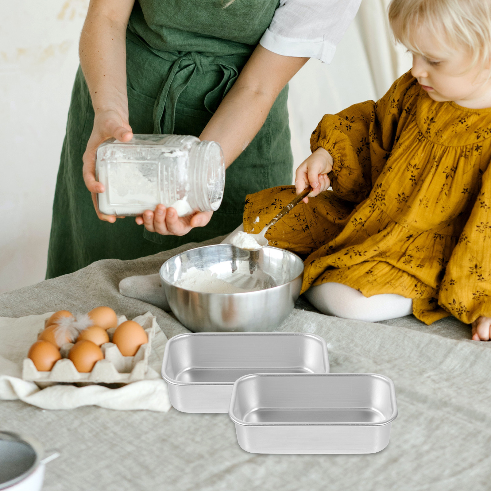 6pcs Square Cake Mold Baking T - Kitchen Baking Tray reseña y precio