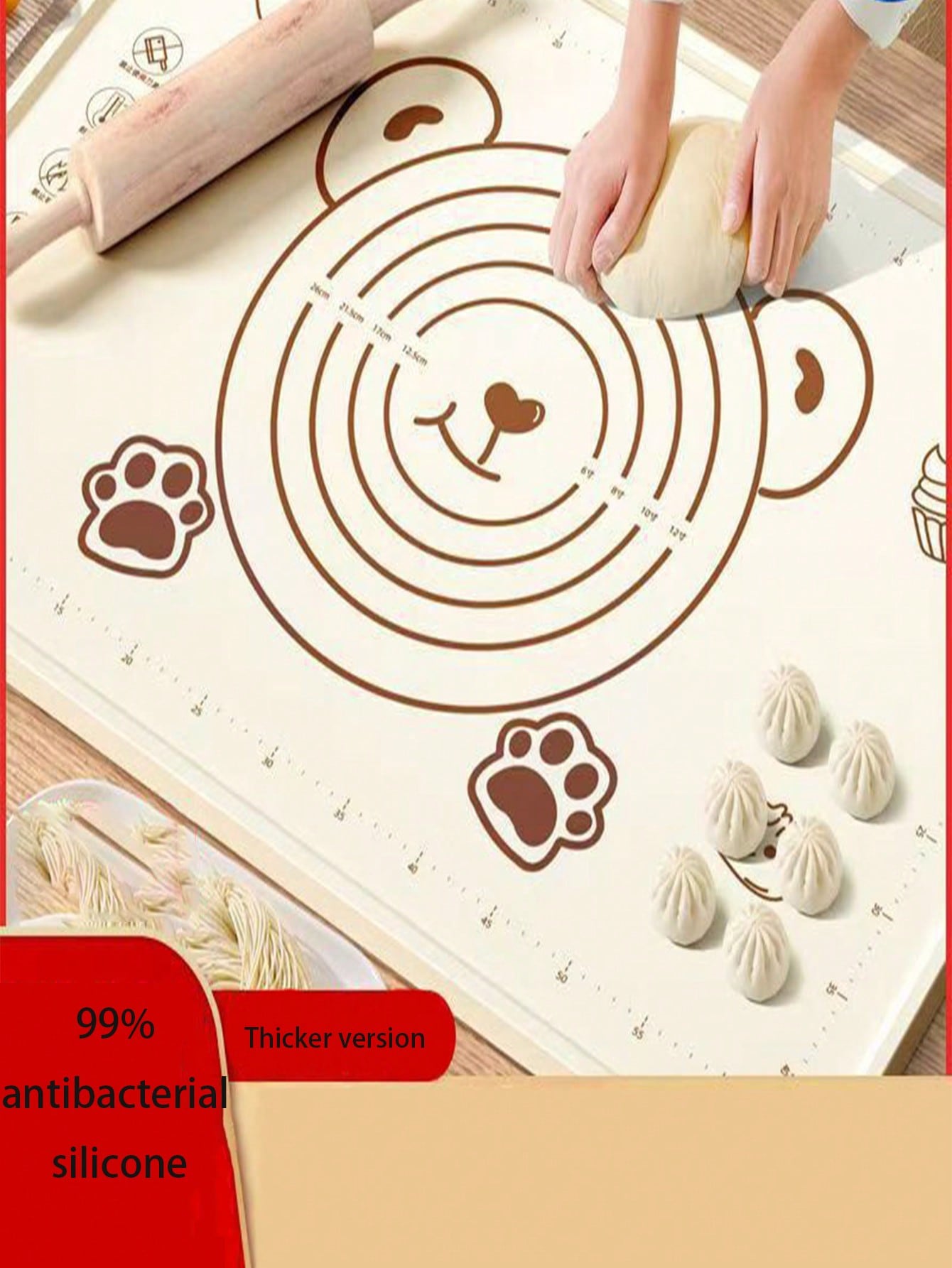 Extra Thick Silicone Baking Ma - Kitchen Baking Mat reseña y precio