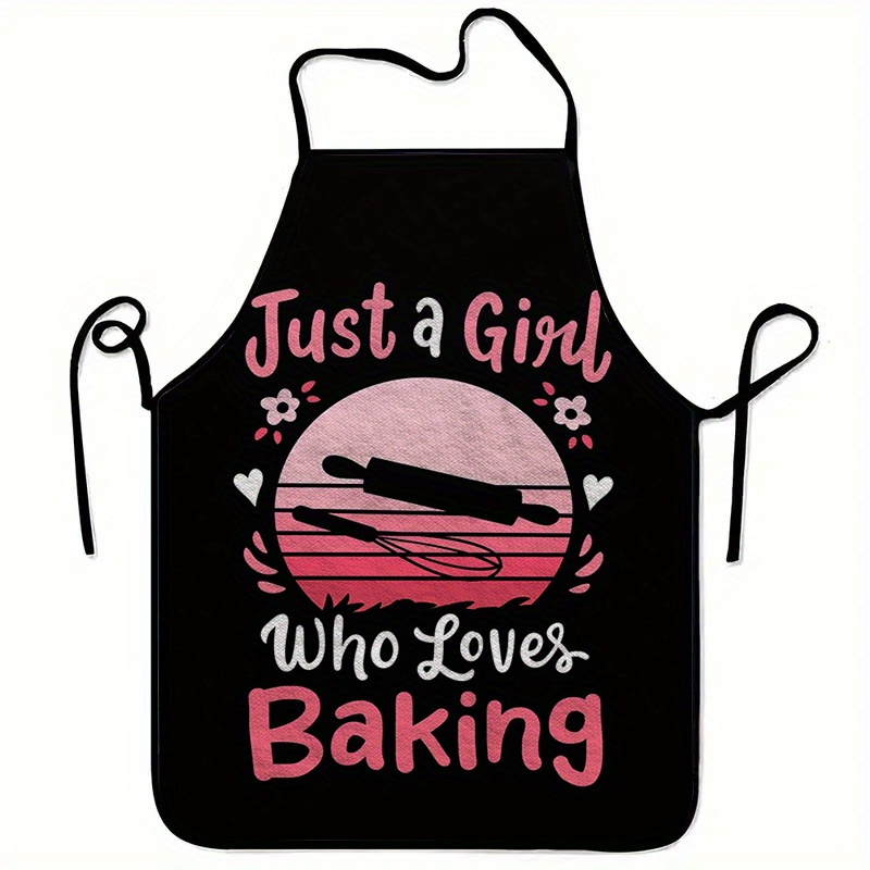 1. Baking Girl Print Apron - B - Kitchen Baking Background reseña y precio