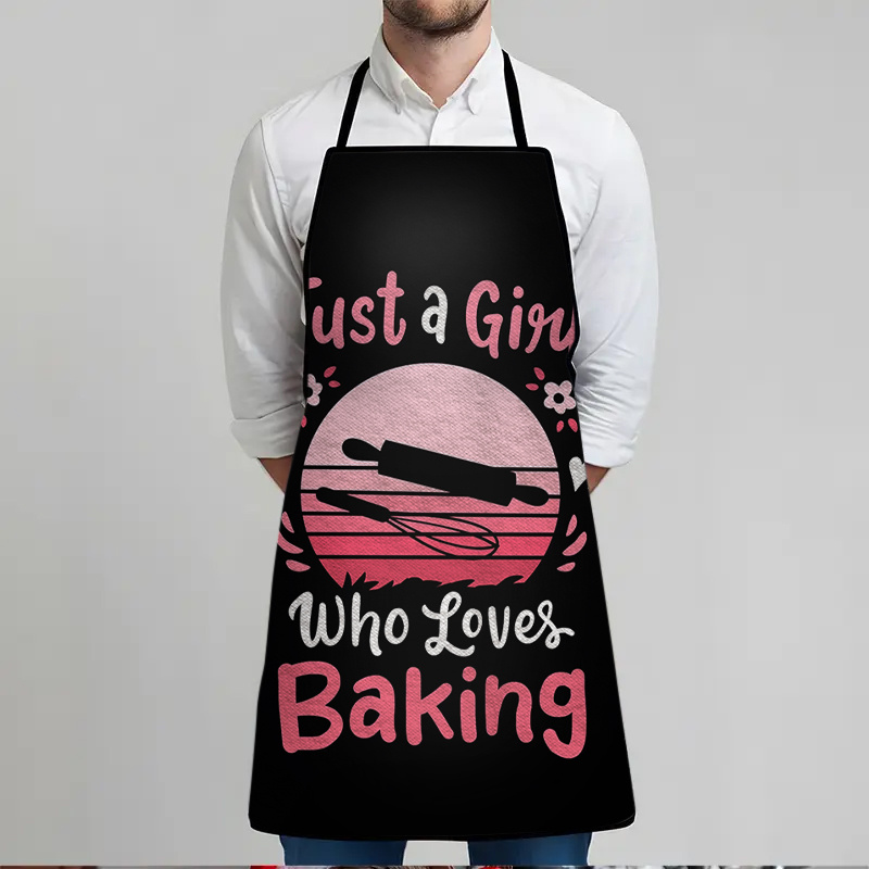 1. Baking Girl Print Apron - B - Kitchen Baking Background reseña y precio