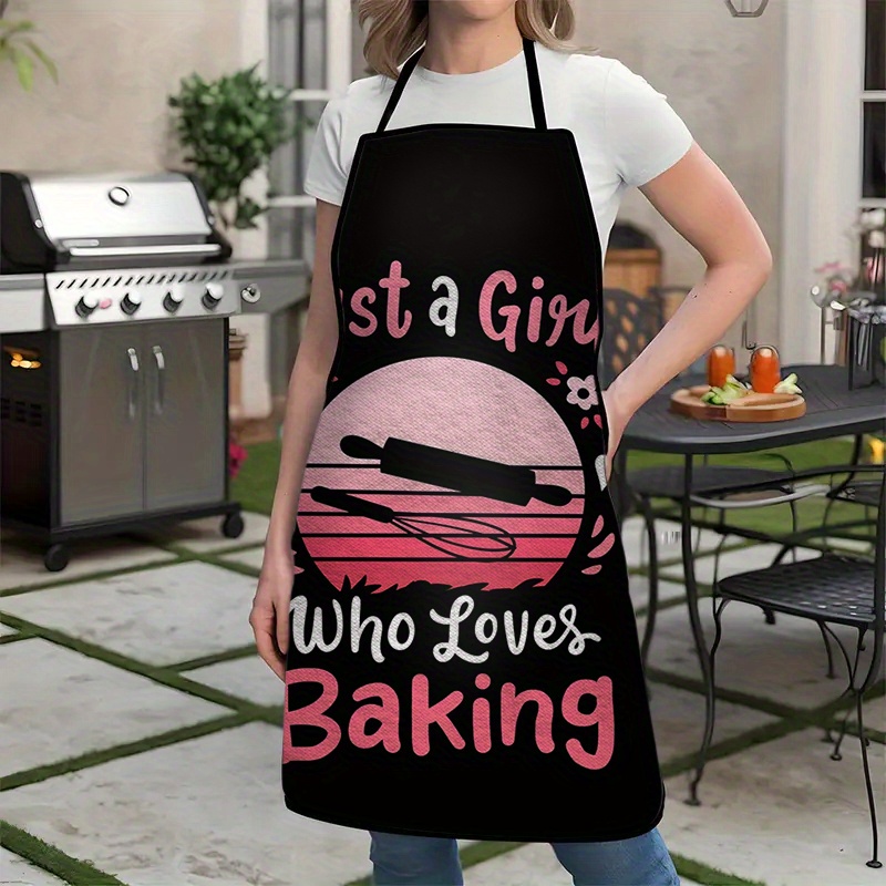 1. Baking Girl Print Apron - B - Kitchen Baking Background reseña y precio