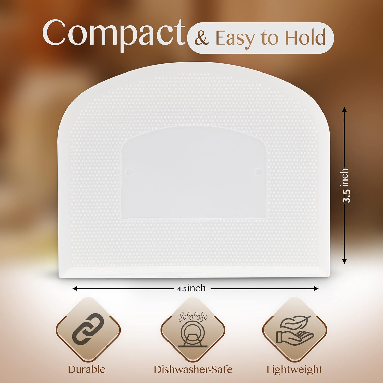 White Bowl Scraper Flexible Fo - Dough Scraper Curved reseña y precio