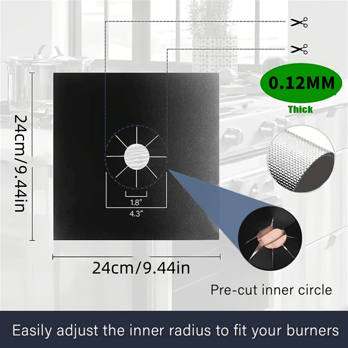 2PCS Teflon Gas Stove Cover, 0 - Kitchen Baking Cooking reseña y precio