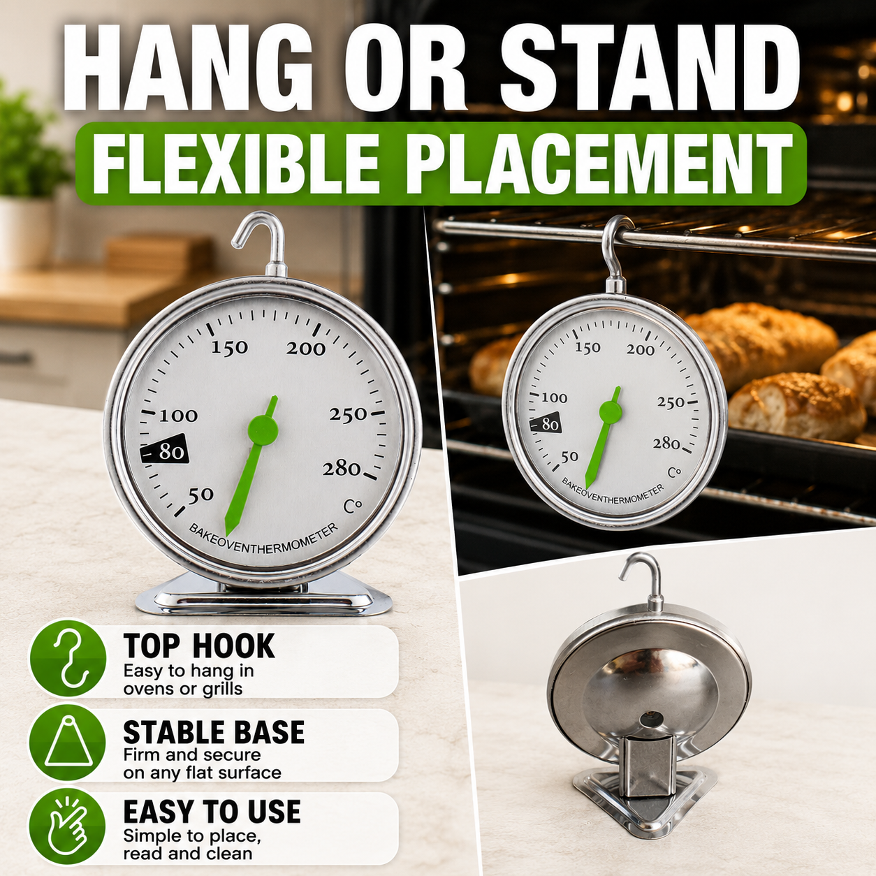 Analog Oven Thermometer 50-280 - Oven Thermometer Analog reseña y precio