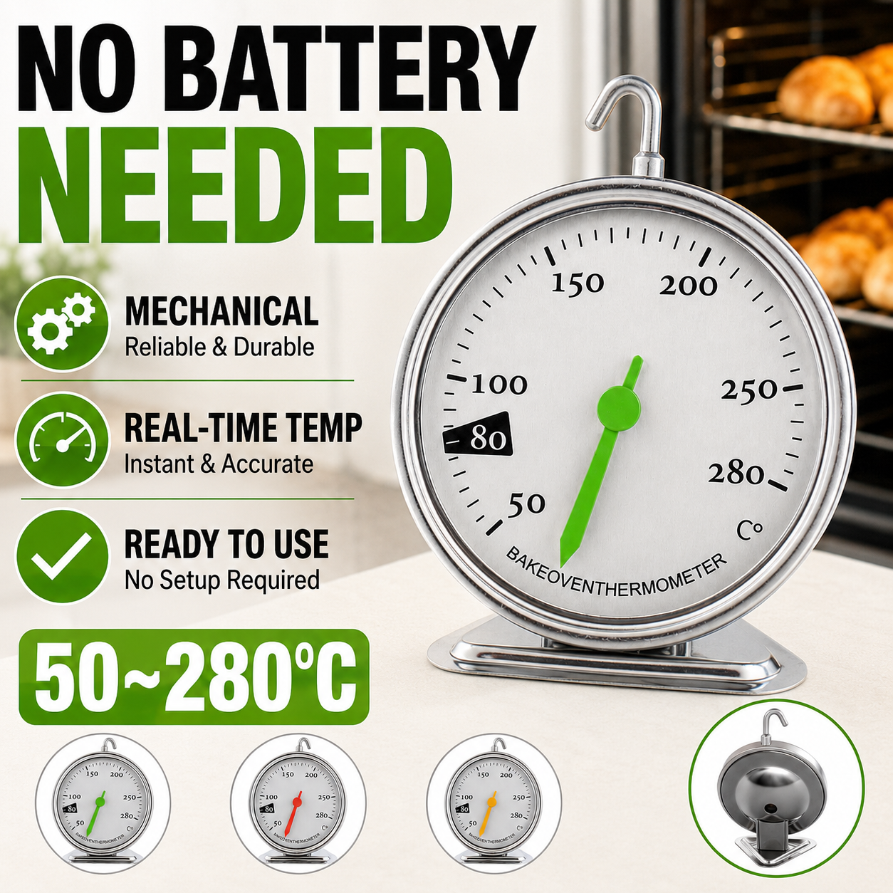 Analog Oven Thermometer 50-280 - Oven Thermometer Analog reseña y precio