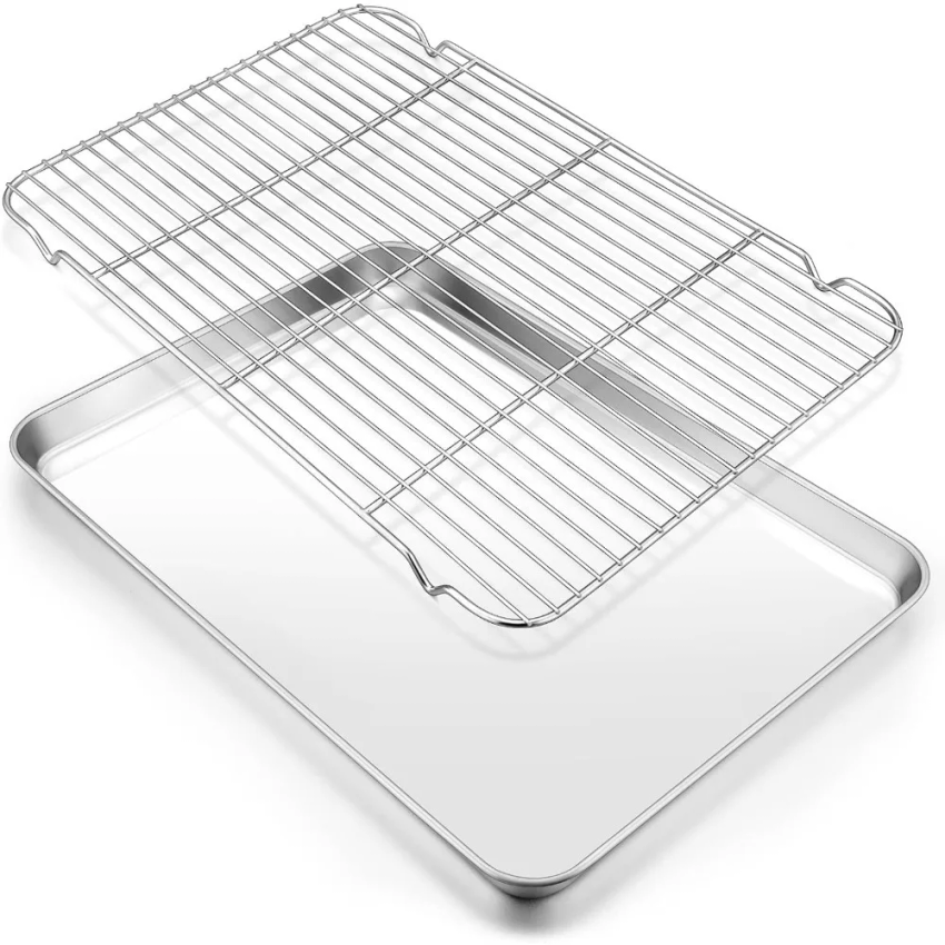 304 Stainless Steel Baking Tra - Kitchen Baking Tray Rack reseña y precio