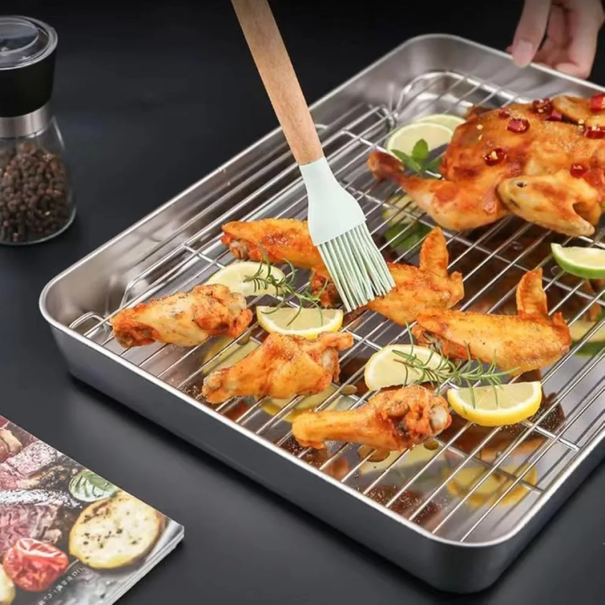 304 Stainless Steel Baking Tra - Kitchen Baking Tray Rack reseña y precio