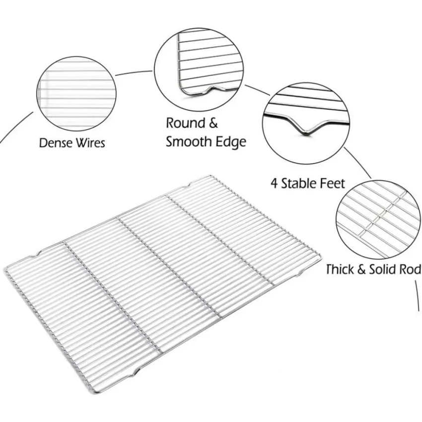 304 Stainless Steel Baking Tra - Kitchen Baking Tray Rack reseña y precio