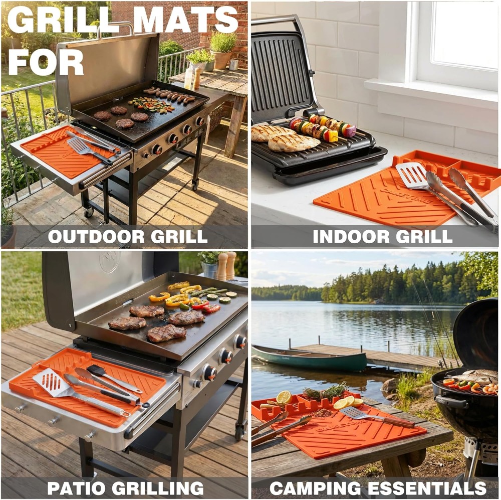 Silicone Grill Mats for Blacks - Kitchen Baking Cooking reseña y precio