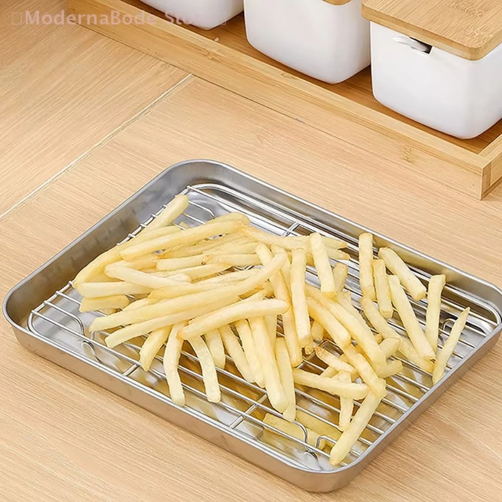 Portable Non-Stick Stainless S - Kitchen Baking Tray Rack reseña y precio