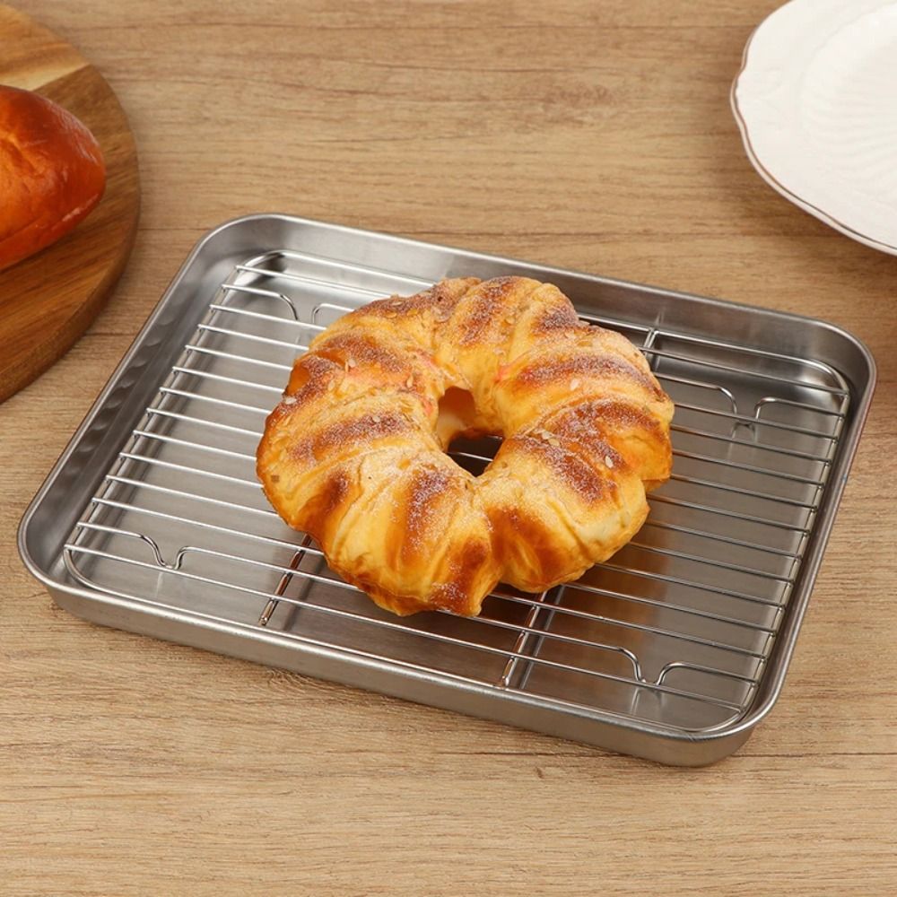 Portable Non-Stick Stainless S - Kitchen Baking Tray Rack reseña y precio