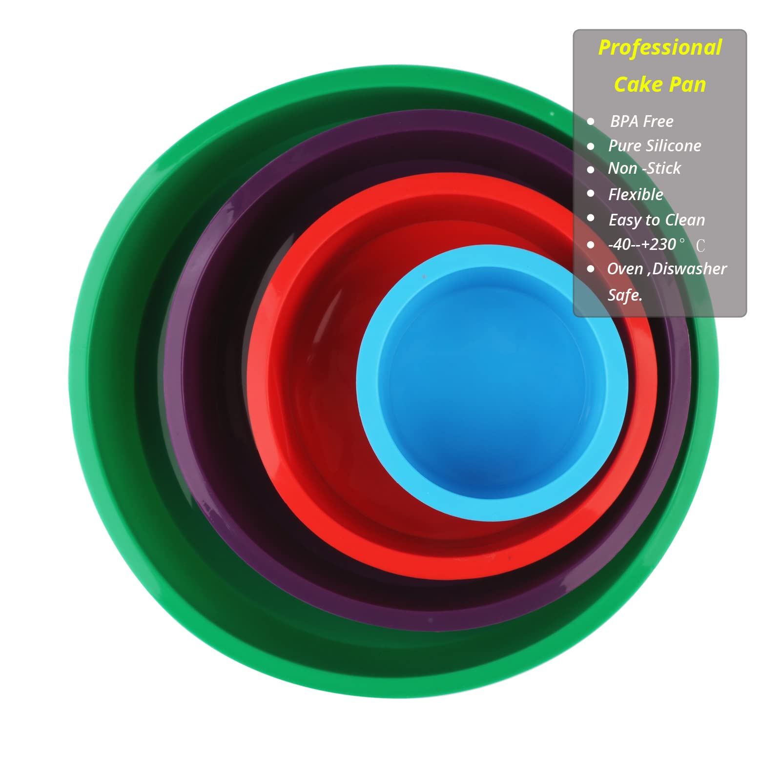 4 6 8 10inch Silicone Round Ca - Springform Pan Set reseña y precio