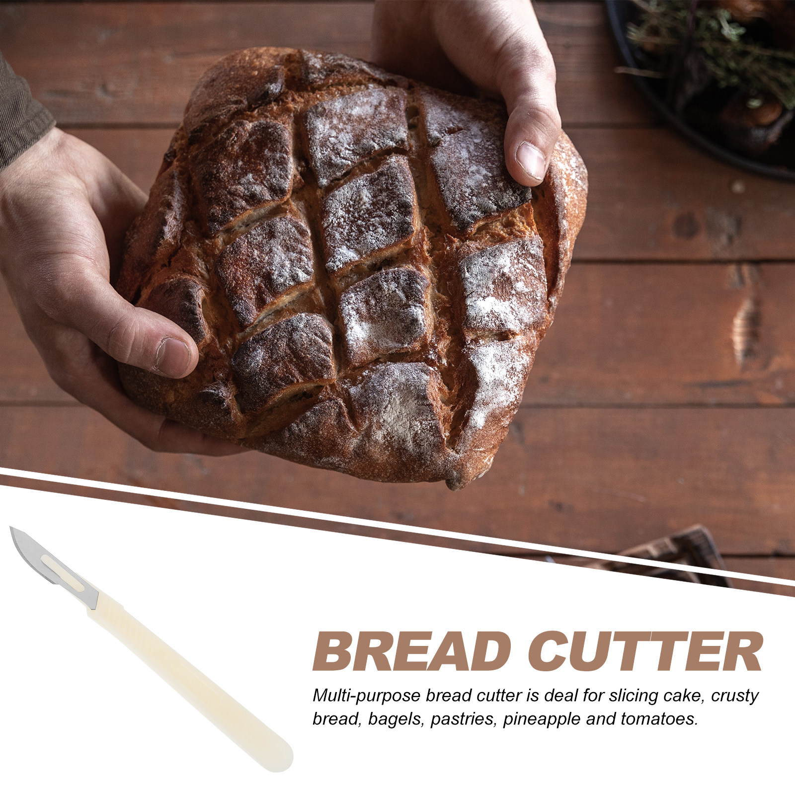 4Pcs Bread Cutter Carbon Steel - Dough Scraper Curved reseña y precio