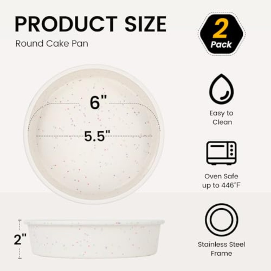 6 Inch Silicone Round Cake Pan - Springform Pan Set reseña y precio