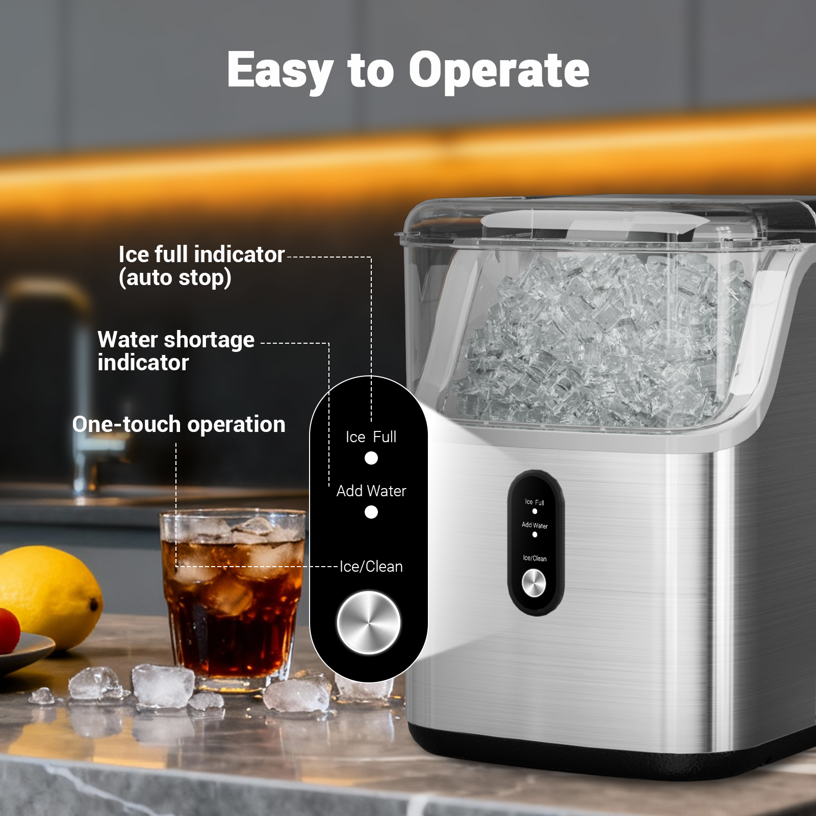 Nugget ice Maker countertop, S - Miniature Baking Kitchen reseña y precio