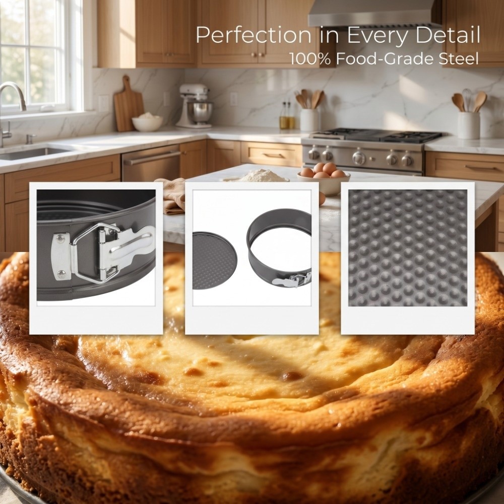 3pcs Carbon Steel Cake Pan Set - Springform Pan Set reseña y precio