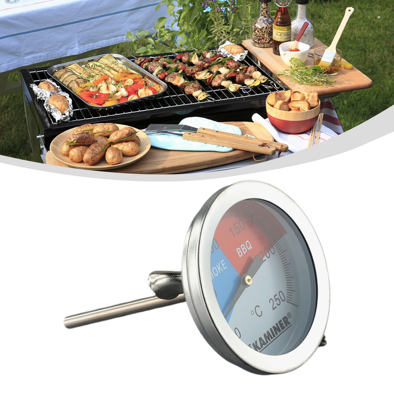 1pc BBQ Grill Thermometer Edel - Oven Thermometer Analog reseña y precio