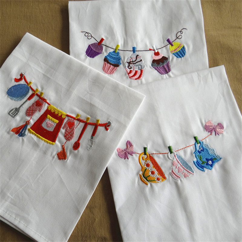1Pc Home Embroidered Napkin Ba - Kitchen Baking Background reseña y precio