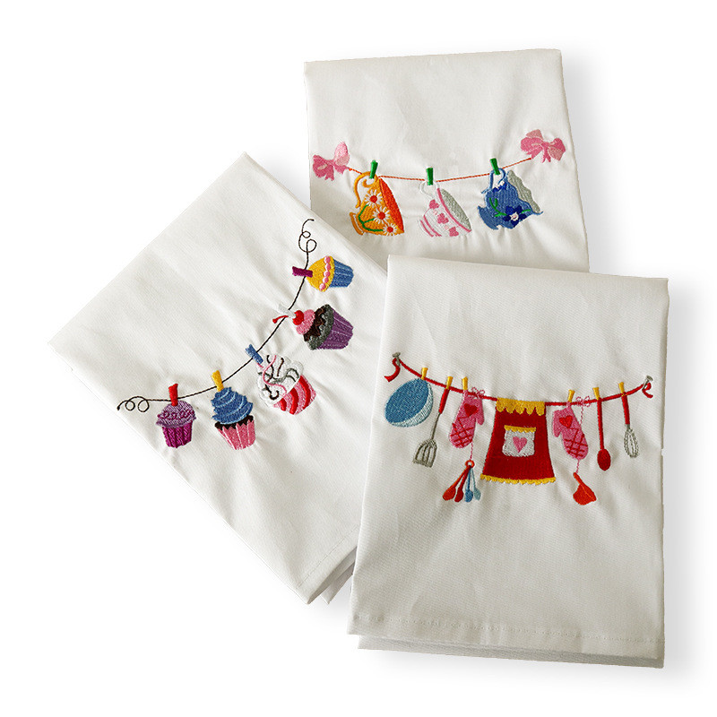 1Pc Home Embroidered Napkin Ba - Kitchen Baking Background reseña y precio