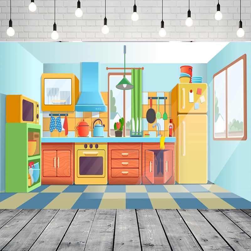 Photography Backdrop For Kids  - Kitchen Baking Background reseña y precio