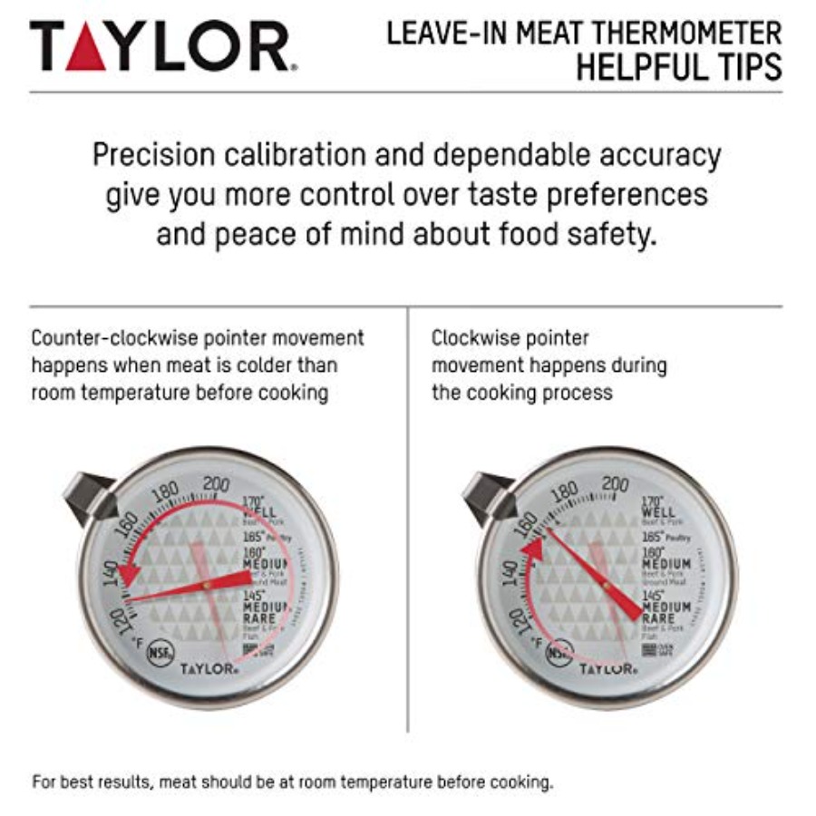 Leave-in Meat Oven Safe Analog - Oven Thermometer Analog reseña y precio