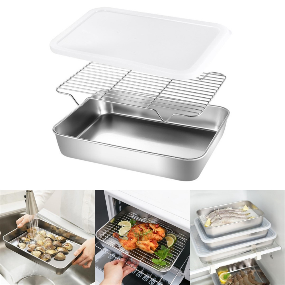 Stainless Steel Baking Pan Tra - Kitchen Baking Tray Rack reseña y precio