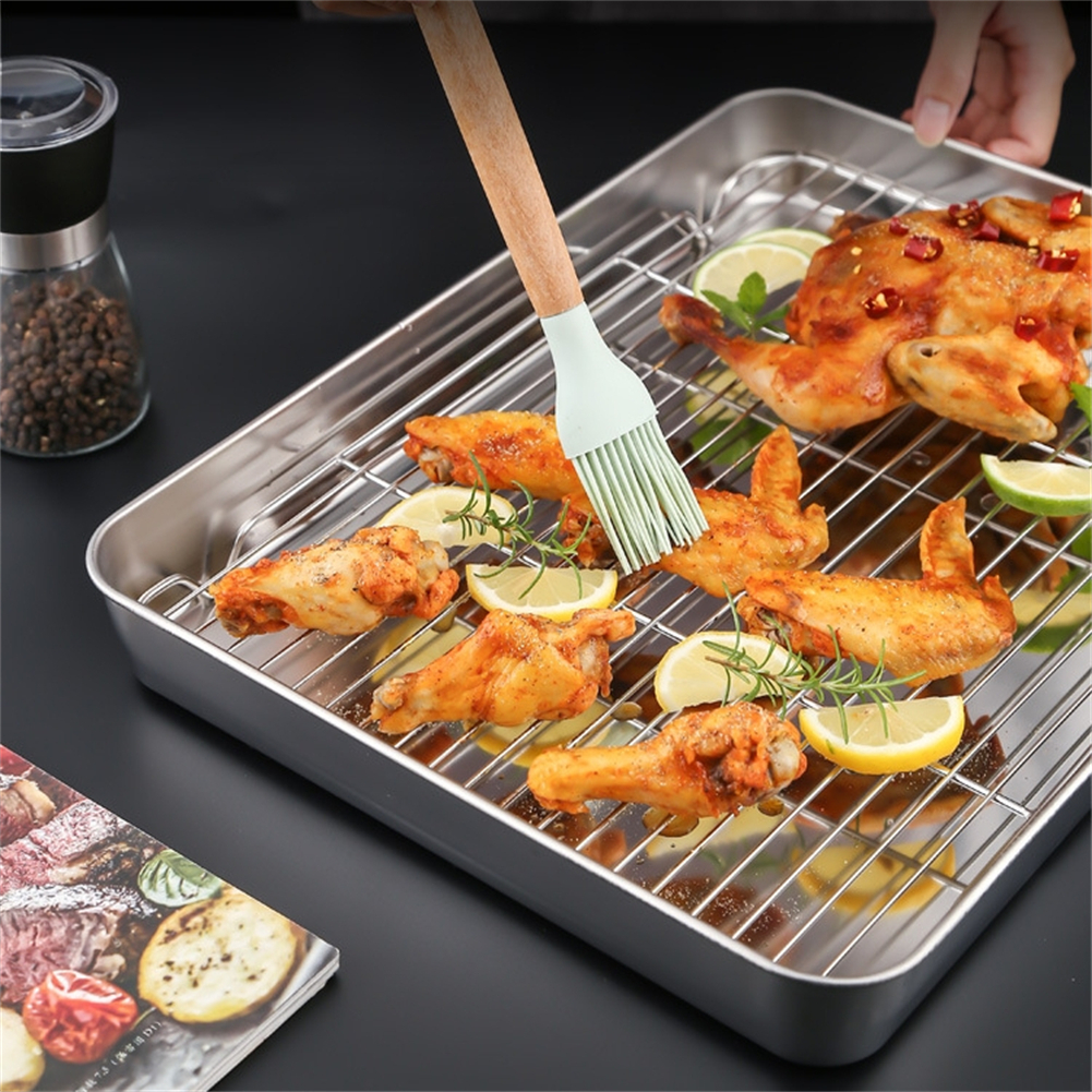 Stainless Steel Baking Pan Tra - Kitchen Baking Tray Rack reseña y precio