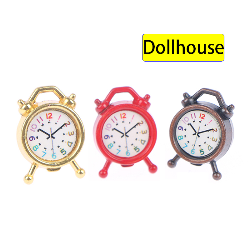 1PC 1:12 Scale Alarm Clock Dol - Miniature Baking Kitchen reseña y precio