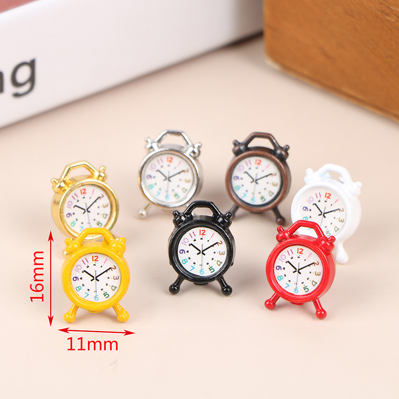 1PC 1:12 Scale Alarm Clock Dol - Miniature Baking Kitchen reseña y precio