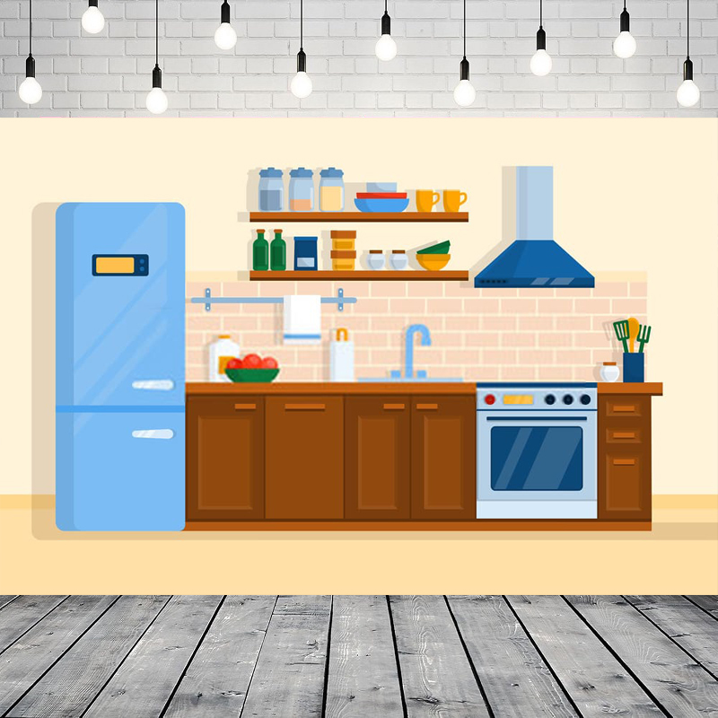 Cartoon Kitchen Photography Ba - Kitchen Baking Background reseña y precio