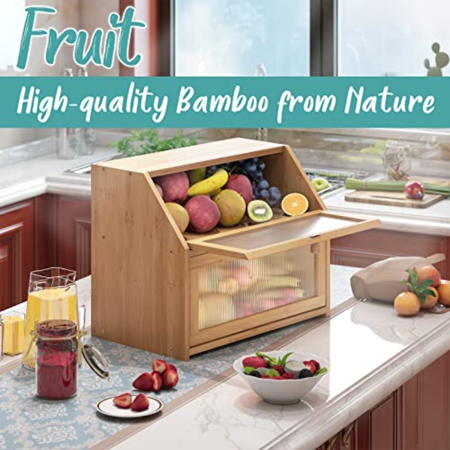 Bread Box for Kitchen Counter  - Kitchen Baking Mat reseña y precio