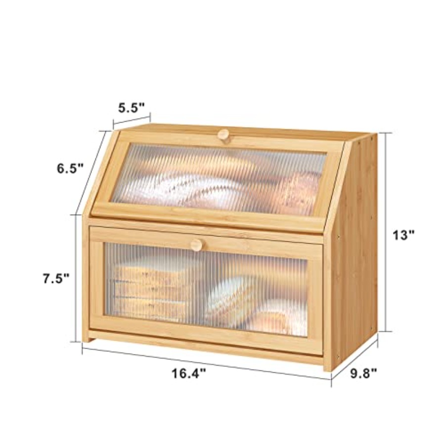 Bread Box for Kitchen Counter  - Kitchen Baking Mat reseña y precio