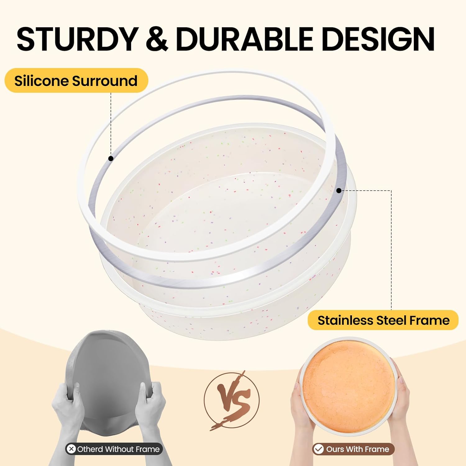 6 Inch Silicone Round Cake Pan - Springform Pan Set reseña y precio