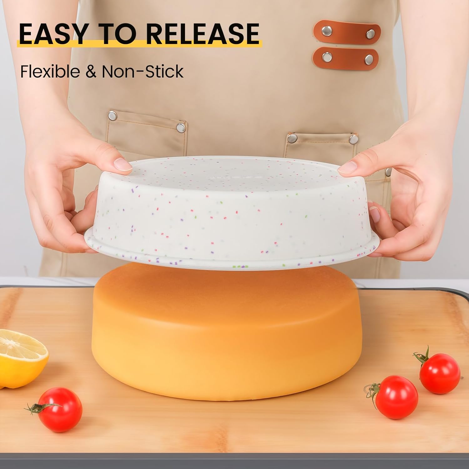 6 Inch Silicone Round Cake Pan - Springform Pan Set reseña y precio