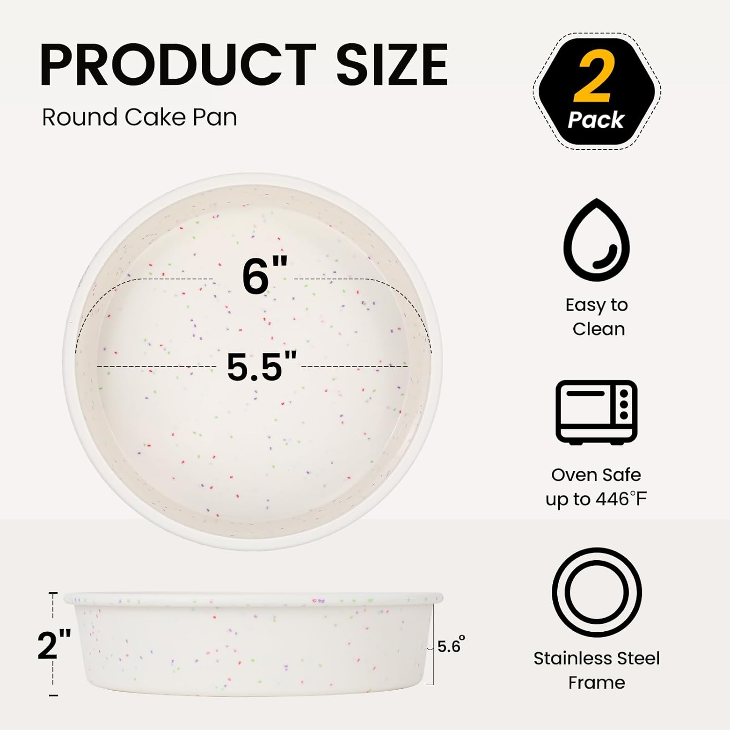 6 Inch Silicone Round Cake Pan - Springform Pan Set reseña y precio