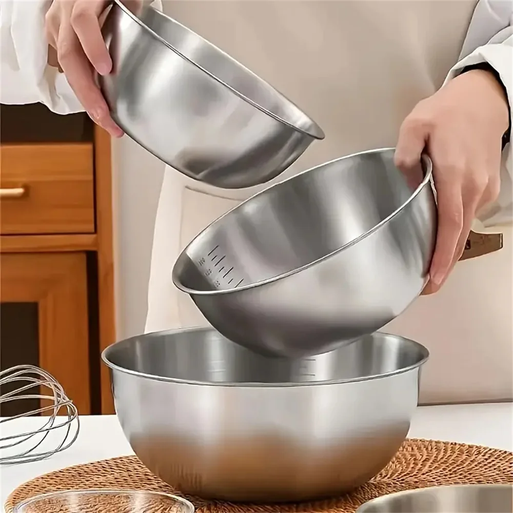 1-3 Stainless Steel Bowl Set w - Kitchen Zain reseña y precio