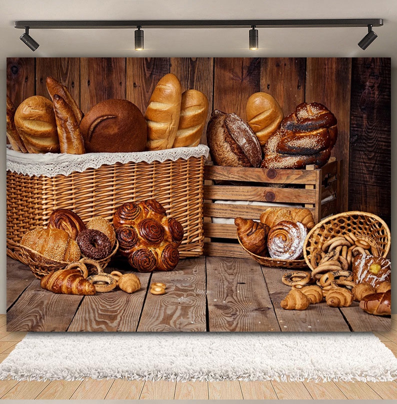 Cooking Bread Backdrop for Pho - Kitchen Baking Background reseña y precio