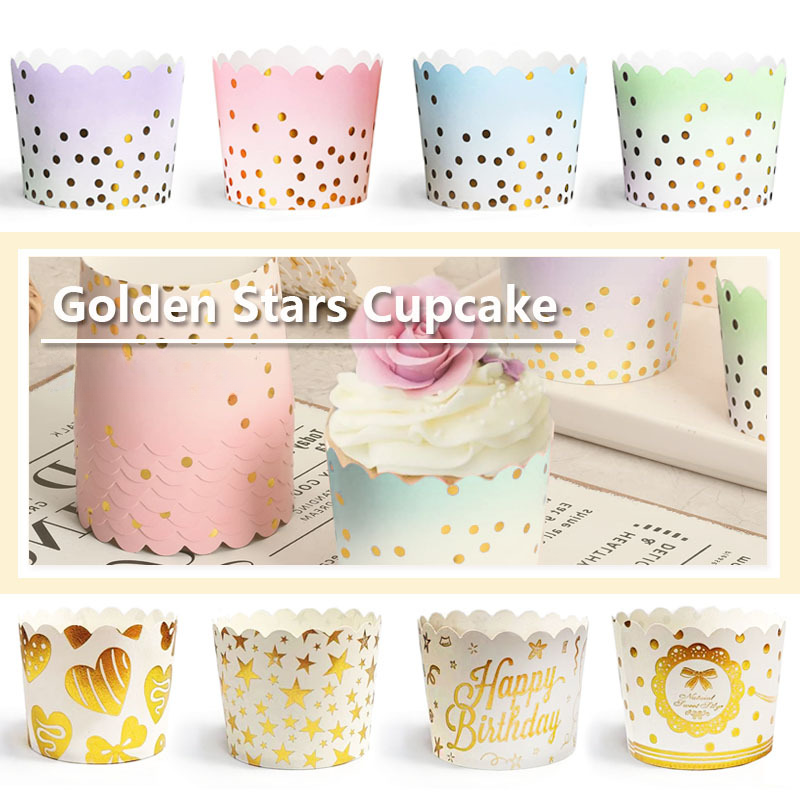 50Pcs Gold Dots Paper Baking C - Kitchen Baking Paper reseña y precio