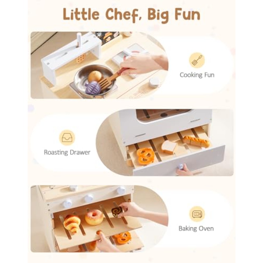 ' pretend play kitchen set: wo - Kitchen Baking Drawer reseña y precio