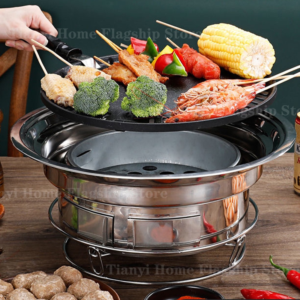 Stainless Steel Charcoal Grill - Kitchen Baking Tray Rack reseña y precio